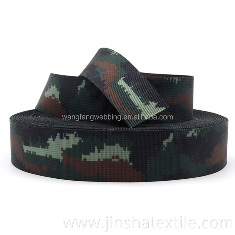 Camouflage Webbing Factory Outlet BagsHeat Transfer Webbing Tactical Belt Military Webbing Luggage Belt